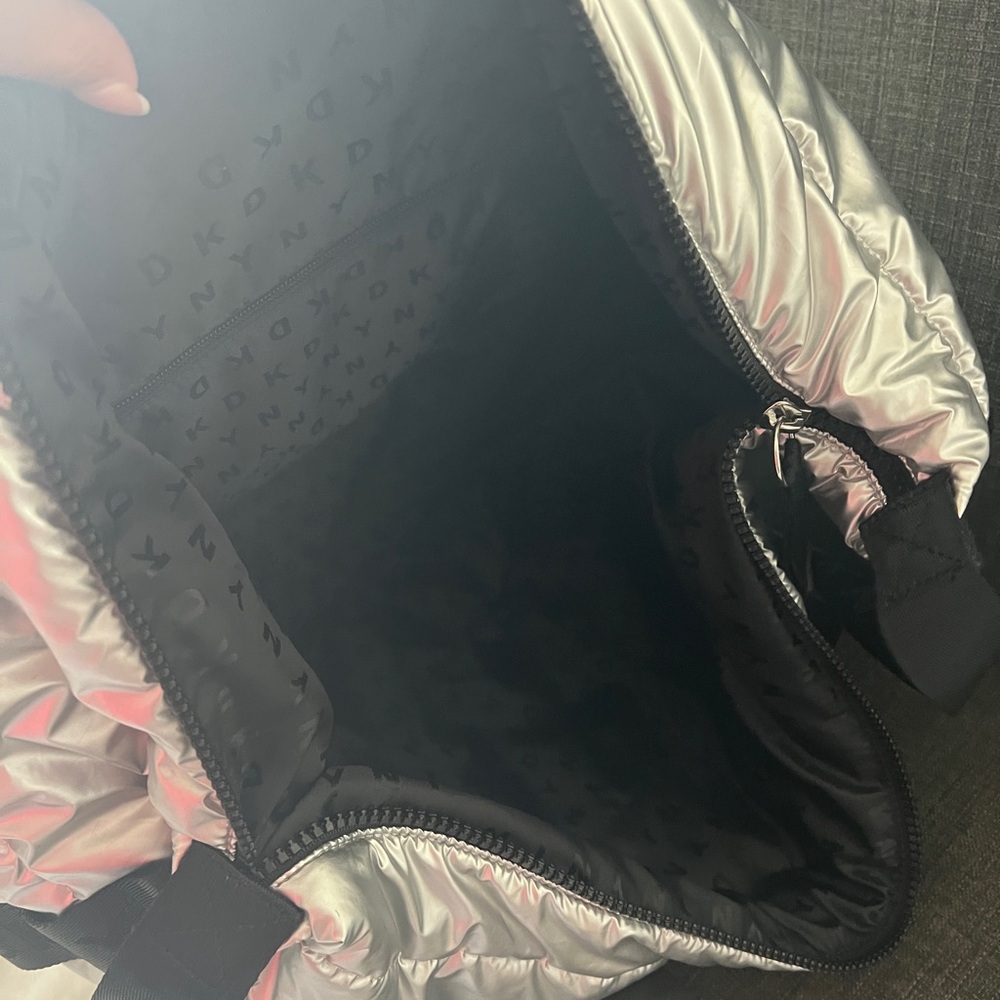 DKNY Metallic Quilted Tote - Picture 7 of 8